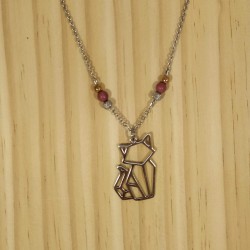 Collier chat origami