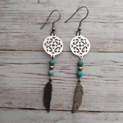 Boucles d'oreilles plumes